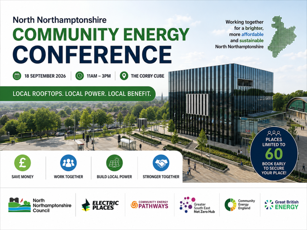 Electric Places to join North Northants’ first Community Energy Conference
